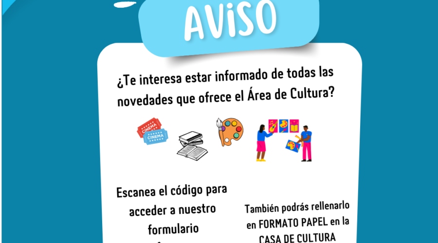 A PARTIR DE AHORA PODRÁS RECIBIR EN TU CORREO O EN TU WHATSAPP TODA LA INFORMACIÓN SOBRE LA PROGRAMACIÓN CULTURAL DE VILLAFRANCA